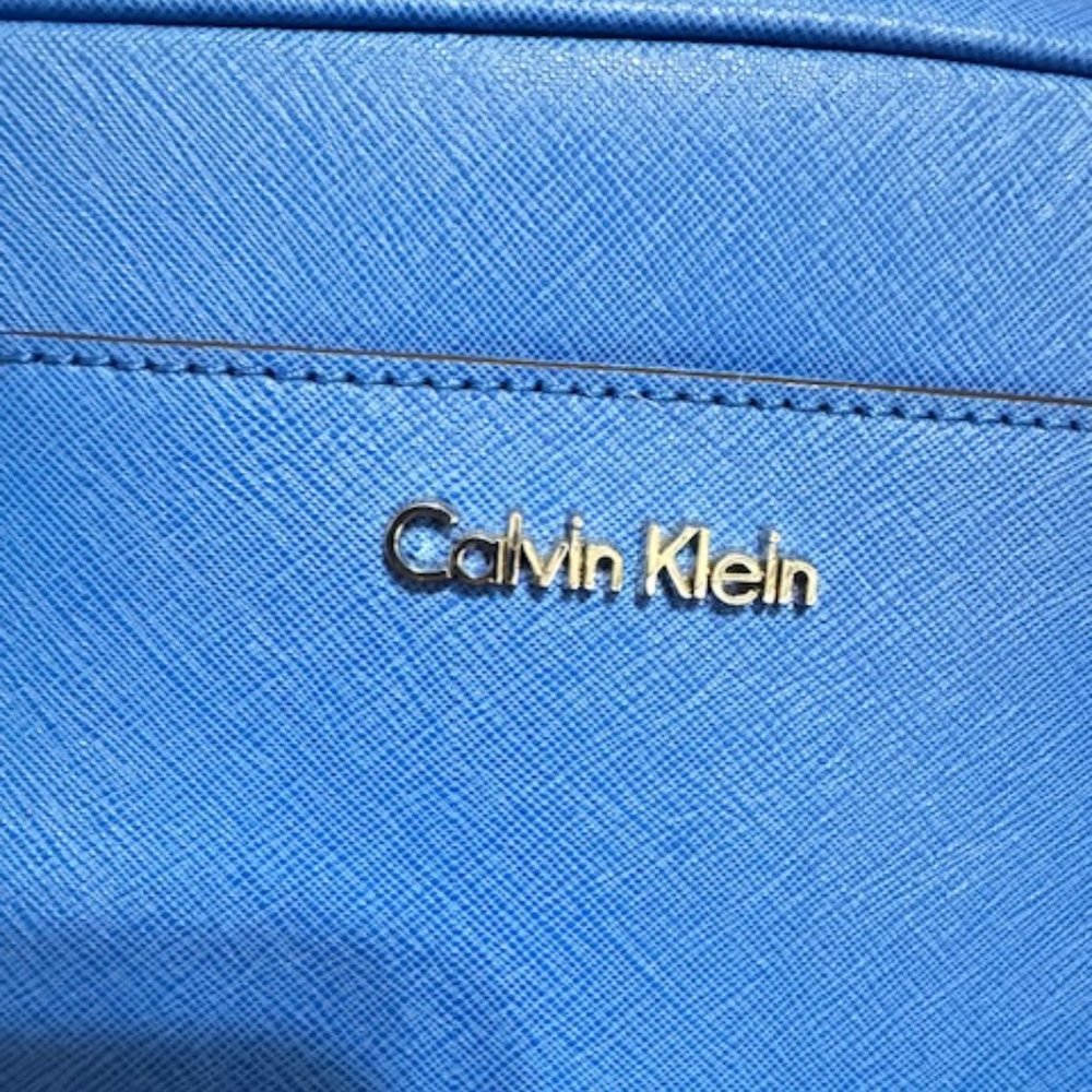 Calvin Klein Blue Dome Satchel Purse - Picture 7 of 10